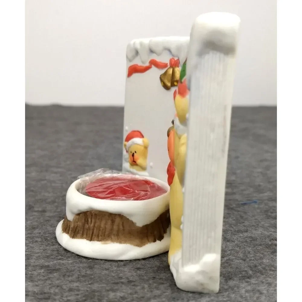 LaVie Ceramic Tea Light Candle & Holder Teddy Bears Snow Firepit Bells Holly NEW